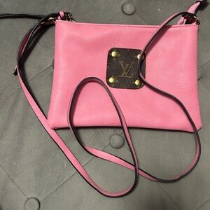 Pink Boho Bag with long strap
